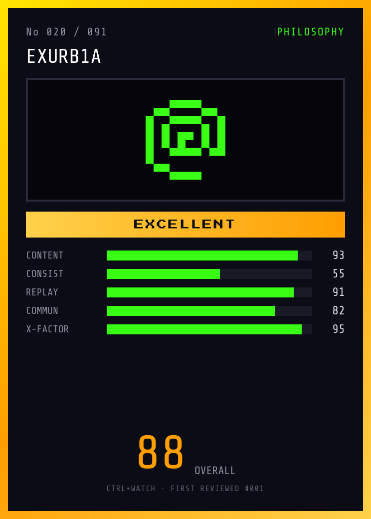 exurb1a Player Card — EXCELLENT, 88/100