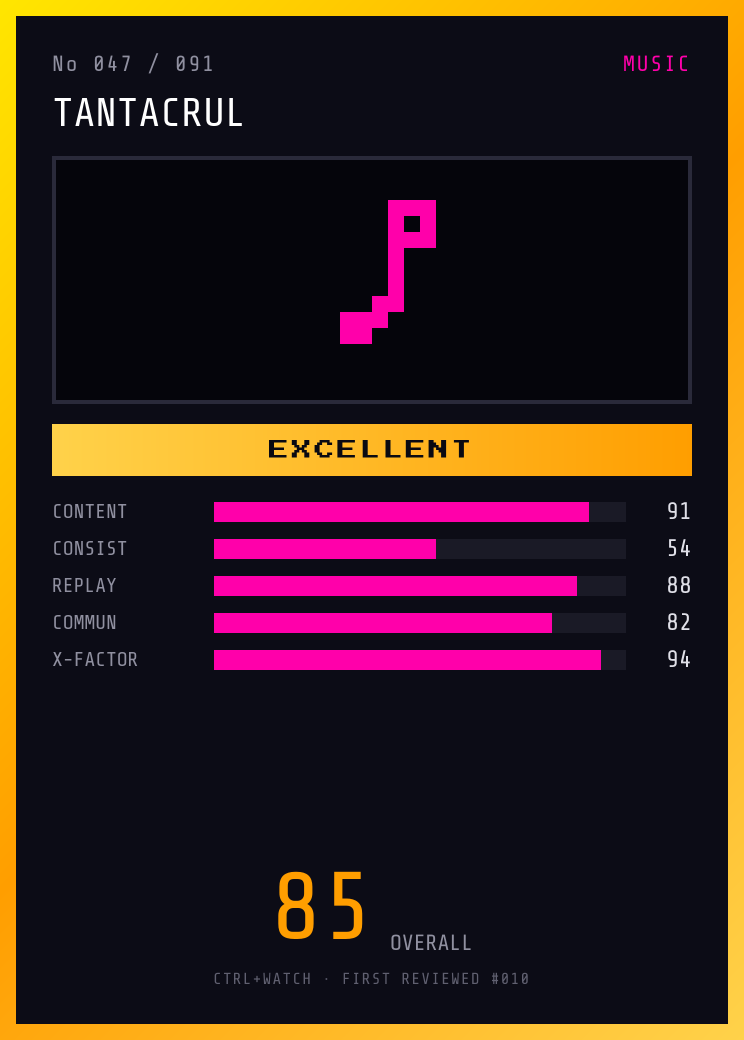 Tantacrul Player Card — EXCELLENT, 85/100